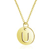 Gold Enbedded Initial Necklace