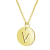 Gold Enbedded Initial Necklace