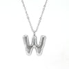 Silver Bubble Initial Necklace