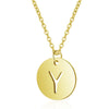 Gold Enbedded Initial Necklace