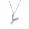 Silver Bubble Initial Necklace