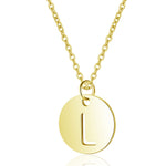 Gold Enbedded Initial Necklace