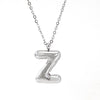 Silver Bubble Initial Necklace