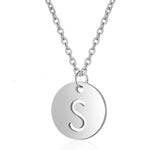 Silver Embeded Initial Necklace