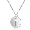 Silver Embeded Initial Necklace