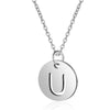 Silver Embeded Initial Necklace