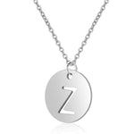 Silver Embeded Initial Necklace