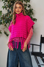 Fringe Knit Sweater Top