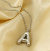 Silver Bubble Initial Necklace