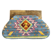 Embroidered Tapestry Clutch with Wooden Handle