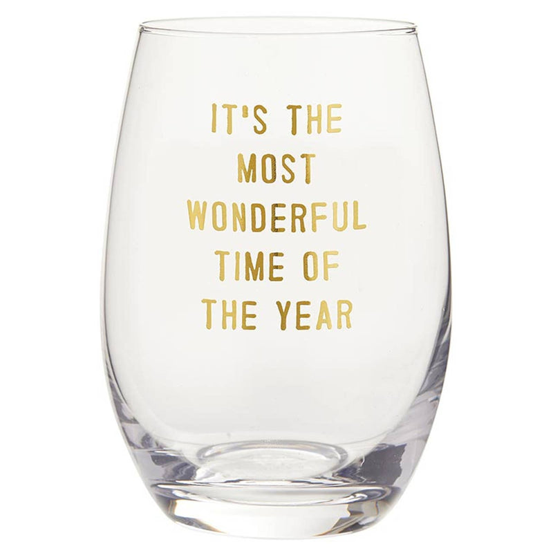 Stemless Wine Glass - The Most Wonderful Time