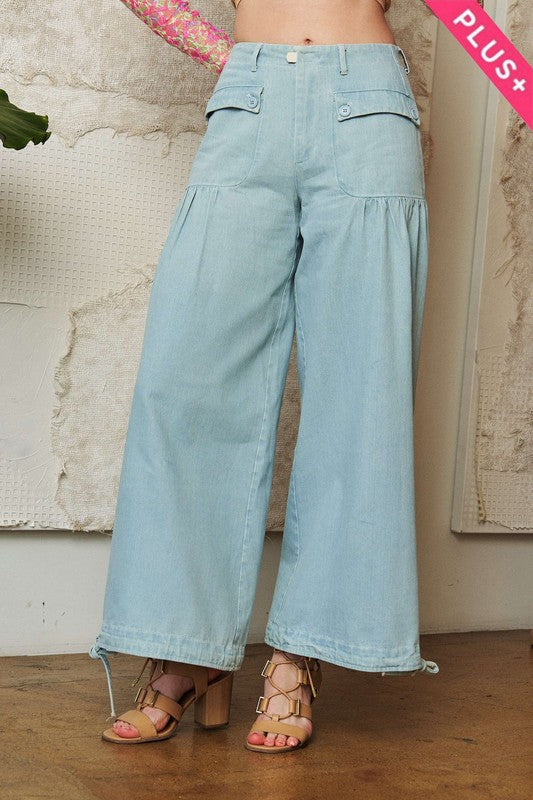 Balloon Bottom Denim Jeans