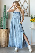 Denim Overall Maxi Dress