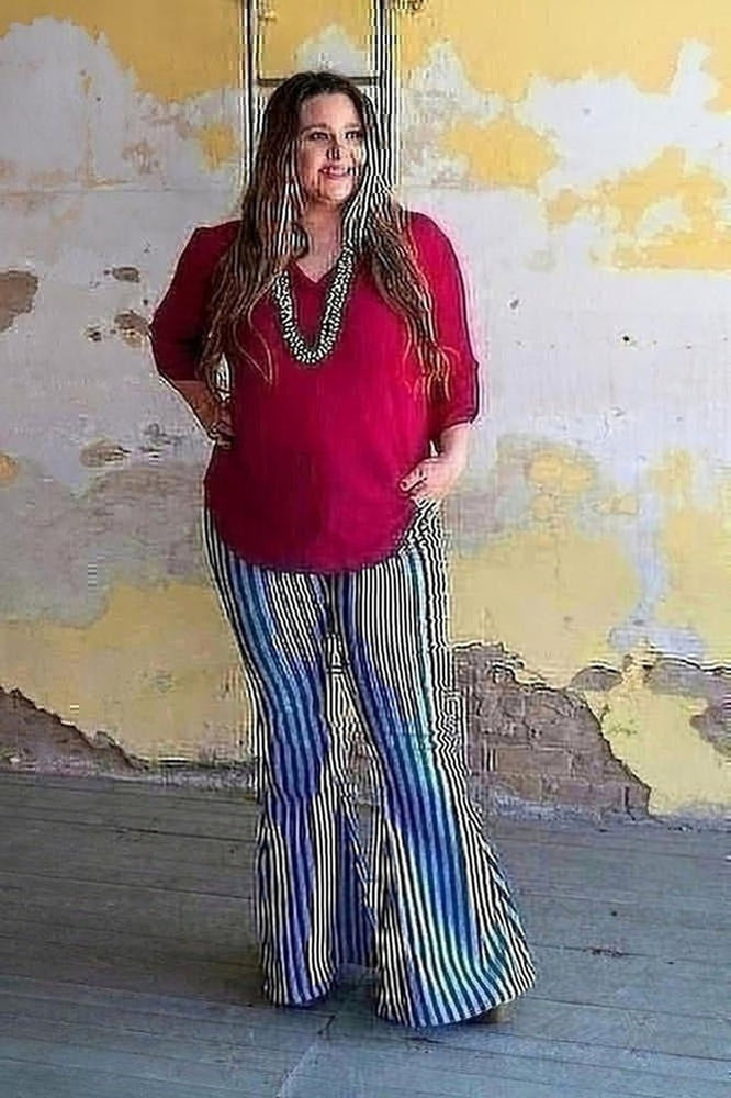 Striped Flare Jeans