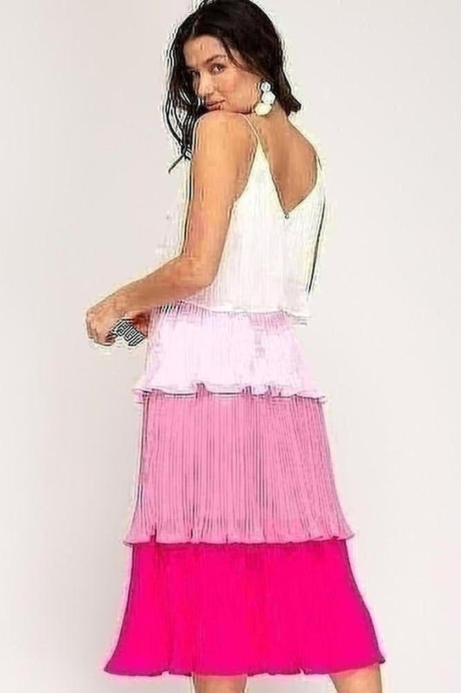 Pink Spring Fling Midi Dress