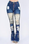 Extended Distressed Jeans