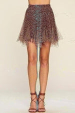Ditzy Mini Leopard Skirt