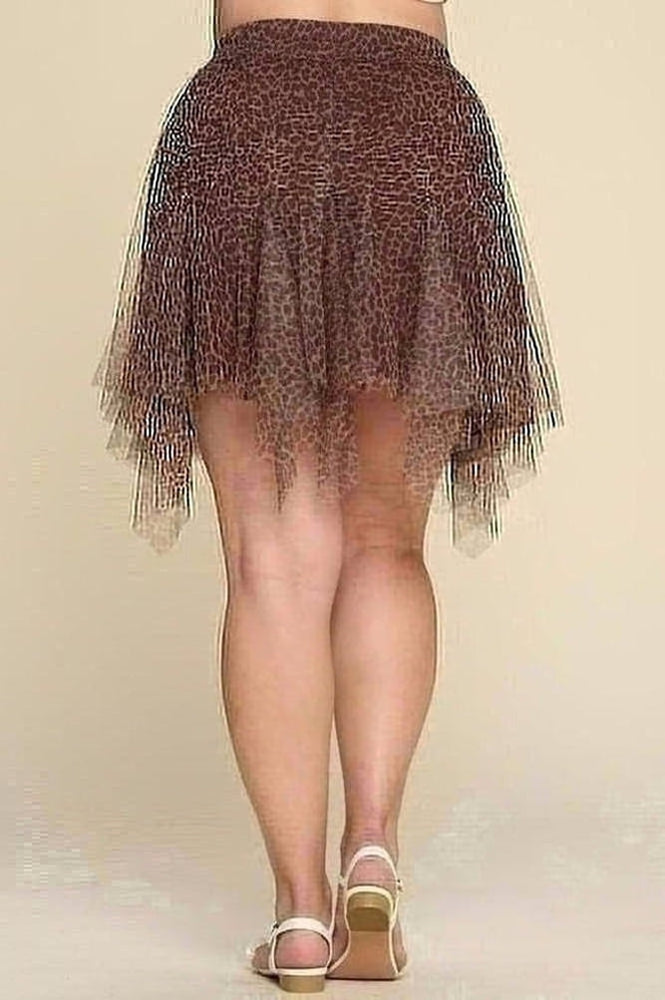 Curvy Ditzy Mini Leopard Skirt
