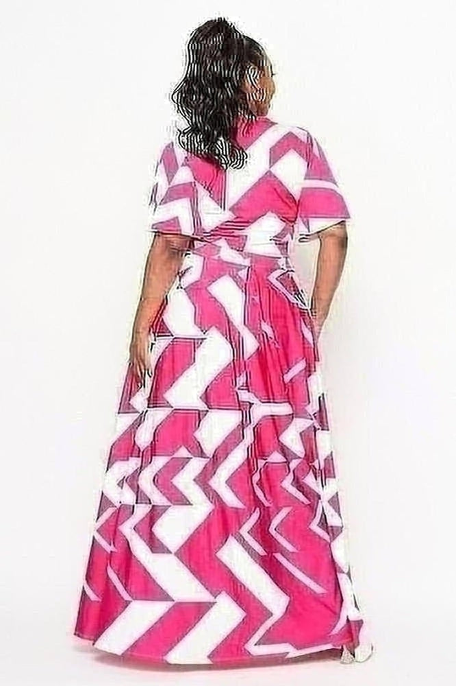 Nerissa Graphic Wrap Around Skirt Set