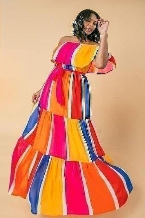 Kay Colored Maxi Dress