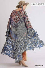Curvy Fatima Printed Kimono