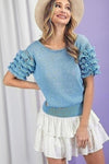 Tiered Sleeve Spring Sweater