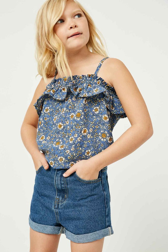 Girl's Fawn Ruffle Top