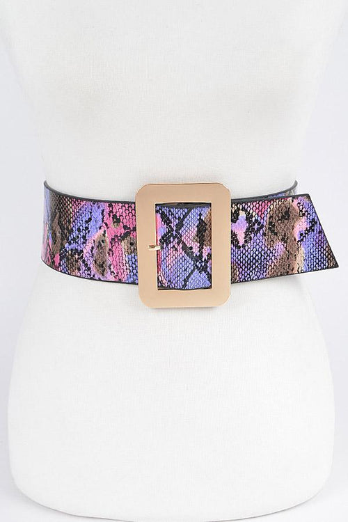 Curvy Multi Color Snake Waist Plus Size Belt