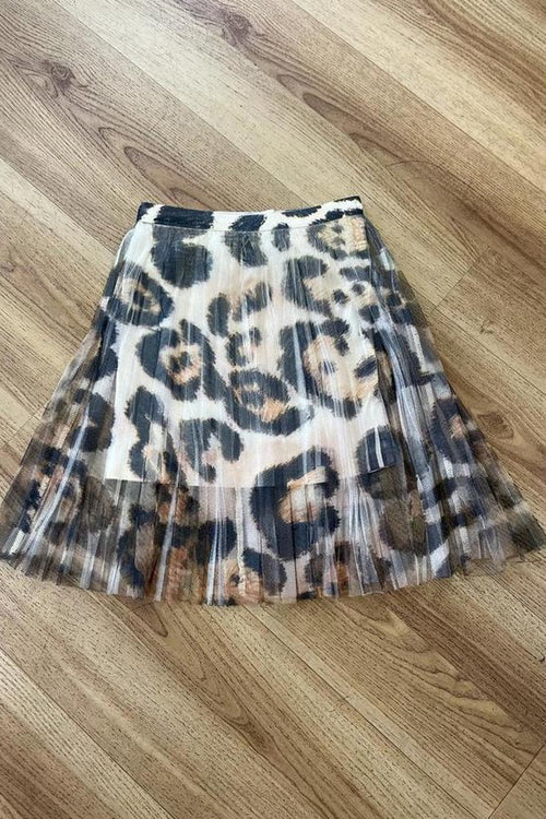 Girl's Leopard Tulle Skirt