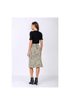 Lisa Leopard Side Pleat Skirt