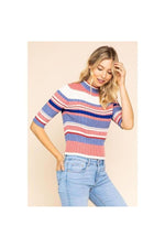 Macy Mock Neck Sweater Top