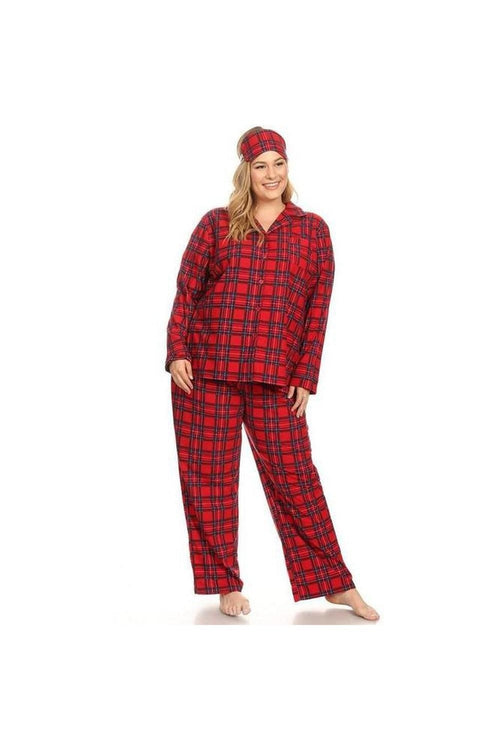 Traditional Plaid Pajama Set