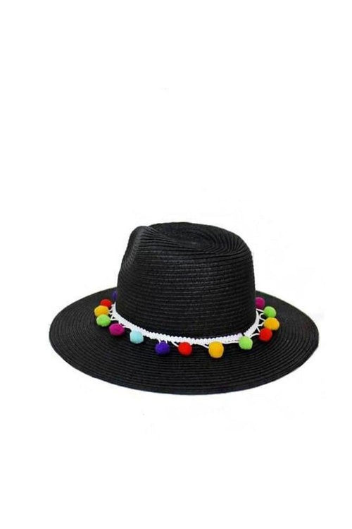 Pom Pom Panama Hat