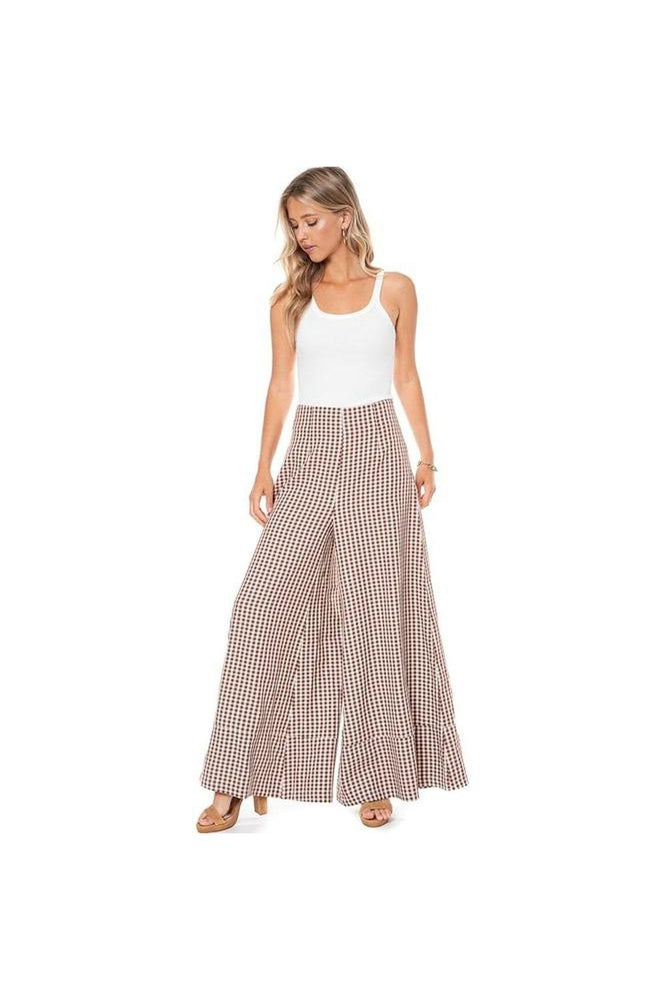 Plaid Wide Leg Pant