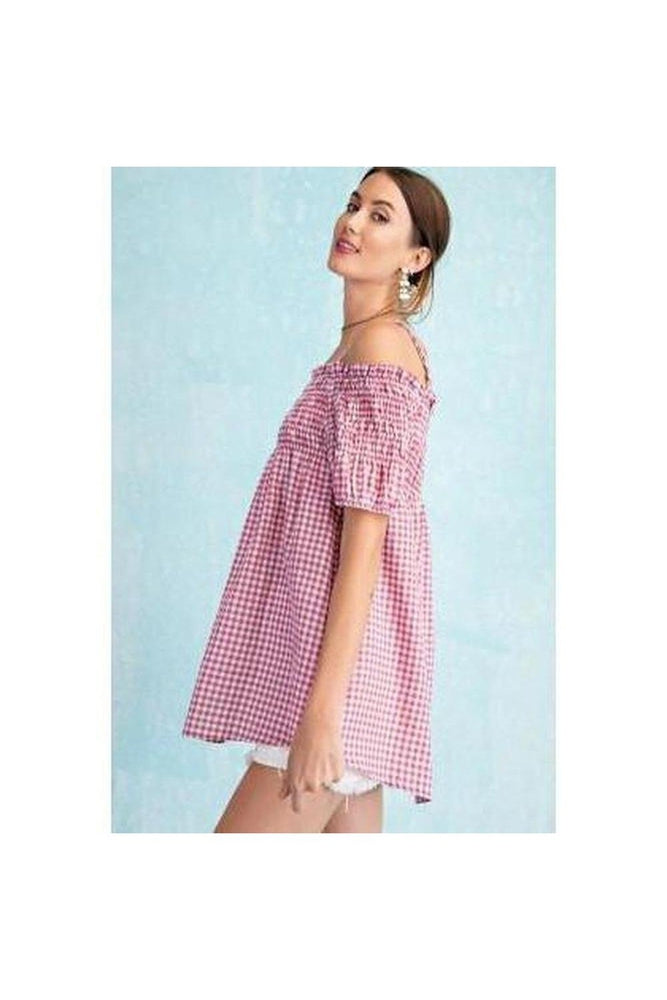 Gingham Days Baby Doll Top