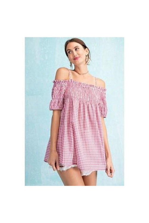 Gingham Days Baby Doll Top