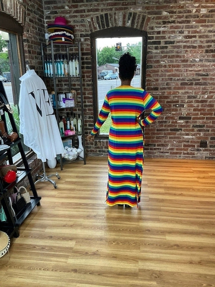 Rainbow Tube Dress Set